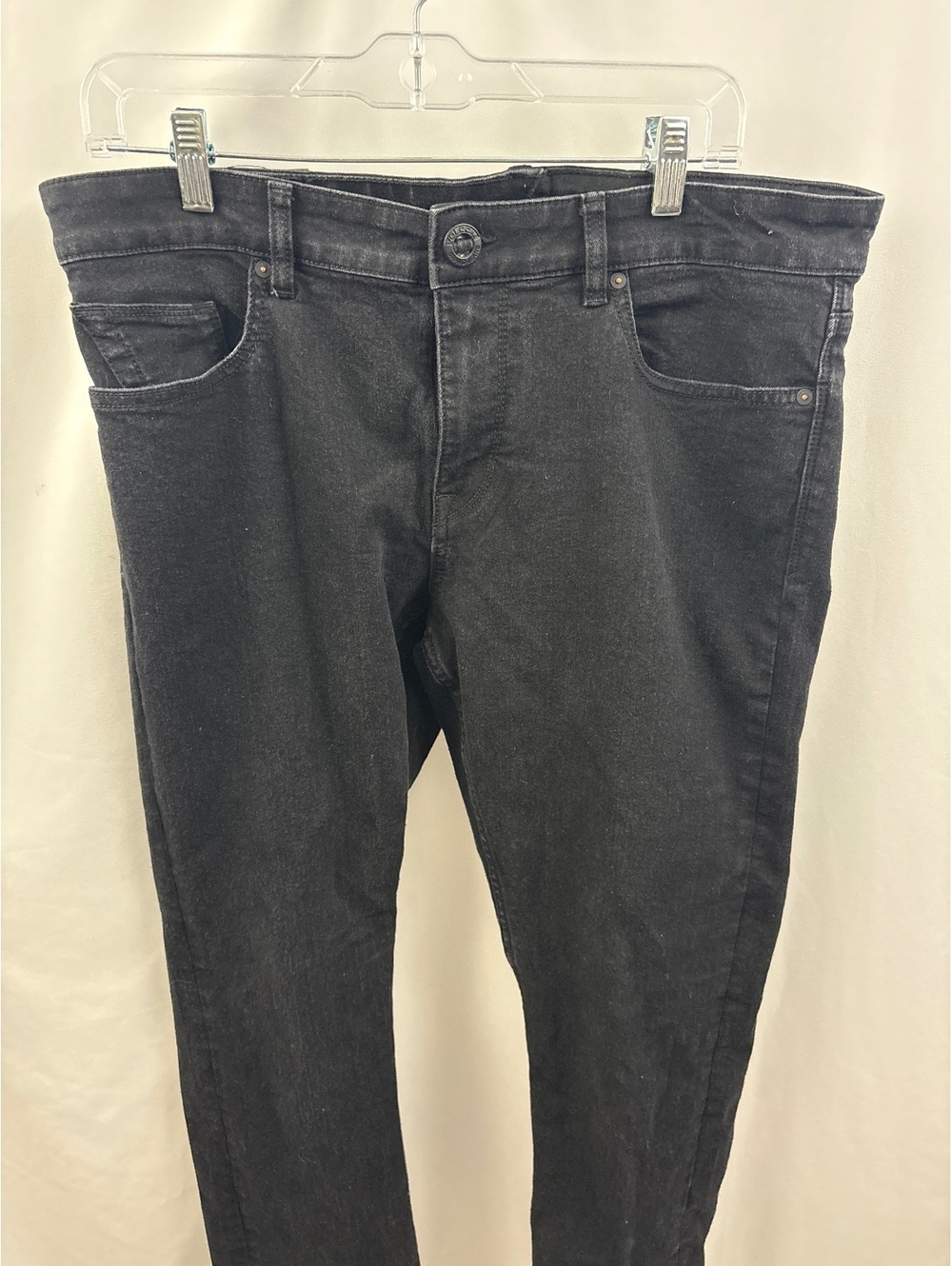 Volcom Vorta Slim Straight Stretch Denim Skate Jeans Washed Black Mens 34X31 - Picture 2 of 6